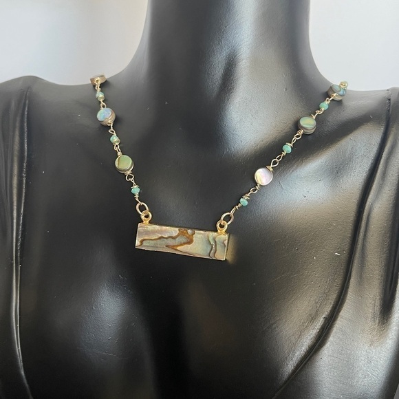 Jewelry - Vermeli Sterling silver abalone necklace